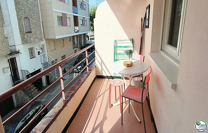 Renovated apartment with large terrace and side view of the canal