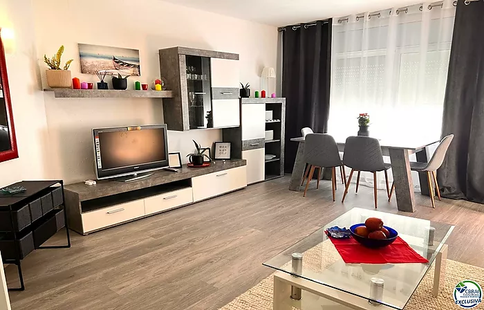 Renovated apartment with large terrace and side view of the canal