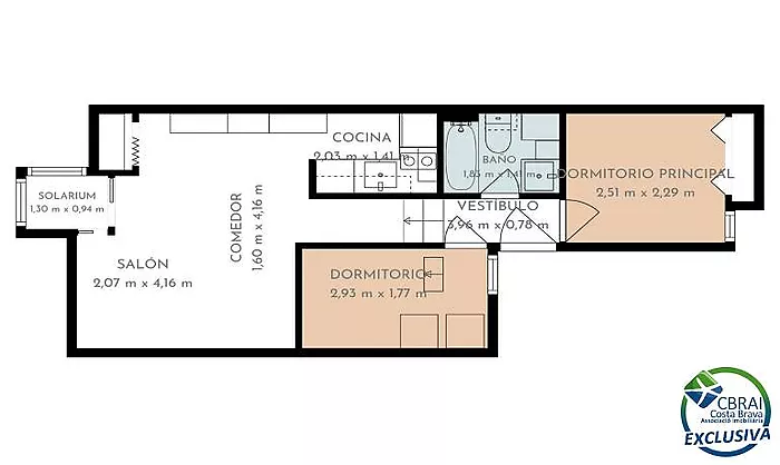 Renovated 2-bedroom apartment 400 metres from the sea in the centre of Roses