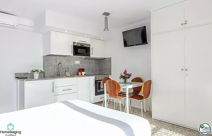 Large studio with tourist licence 50 m from the beach in Empuriabrava