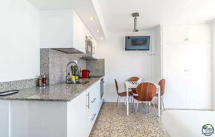 Large studio with tourist licence 50 m from the beach in Empuriabrava