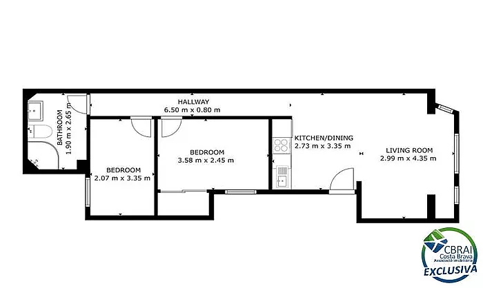 ROSES CENTRE Acogedor apartamento de dos dormitorios completamente reformado