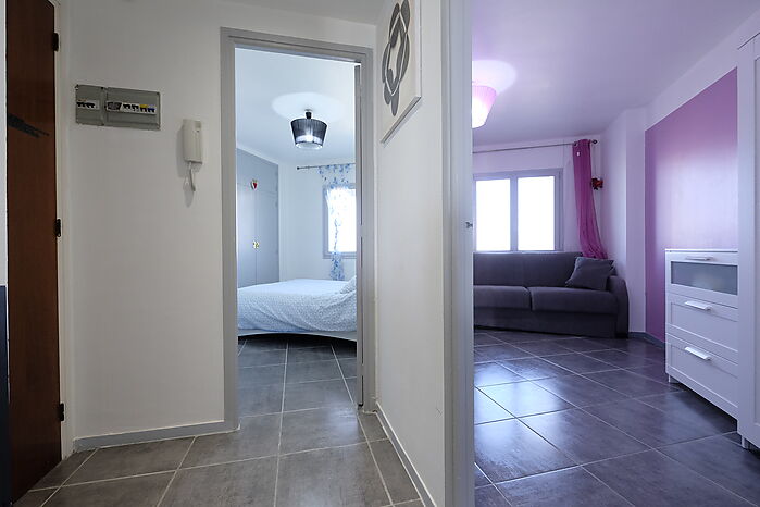 Appartement spacieux en 1ère ligne avec vue magnifique sur la mer - 2 chambres - 1 salle de bain - 1 WC - Empuriabrava, Costa Brava